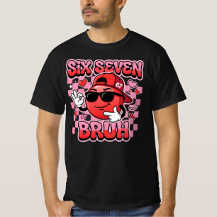 Camiseta Seis Siete Bruh 67 Meme Cara Sonriente Divertida