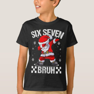 Camiseta Seis Siete Bruh 6-7 Meme Navidad Pjs Coincidentes