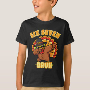 Camiseta Seis Siete Bruh Dabbing Pavo Día de Acción de Grac