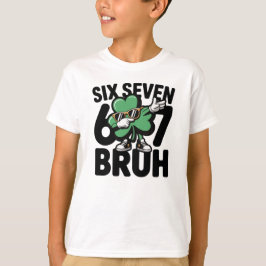 Camiseta Seis Siete Bruh Divertido Shamrock Dabbing Día de 