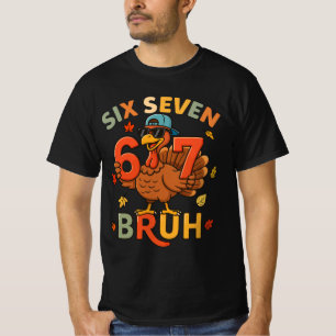 Camiseta seis siete bruh pavo Día de Acción de Gracias 