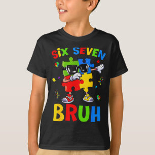 Camiseta Seis siete bruh rompecabezas de conciencia del aut