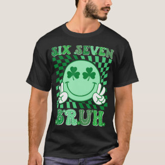 Camiseta Seis Siete Bruh Trébol 67 Meme Día de San Patricio