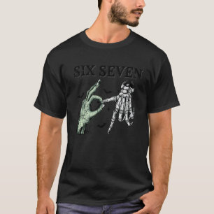 Camiseta Seis Siete Esqueleto Zombie Divertido Halloween