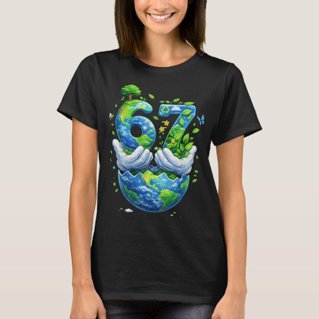 Camiseta Seis Siete Feliz Día de la Tierra (Anverso)