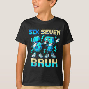Camiseta Seis Siete Fumando Frio Meme Hermano 67 Divertido 