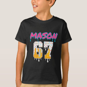Camiseta Seis Siete Helado Goteo Deporte 67 Divertido Mason