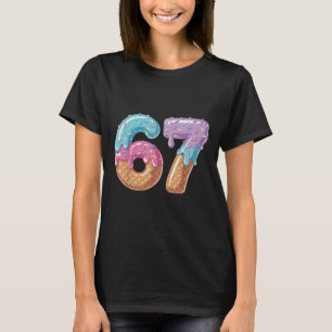 Camiseta Seis Siete Helado Goteo Divertido 67 Meme Número 6