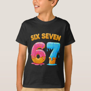 Camiseta Seis Siete Helado Goteo Gen Alpha Argot 6 7 Tenden