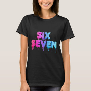 Camiseta Seis Siete Helado Goteo Gen Alpha Jerga 6 7 Tenden