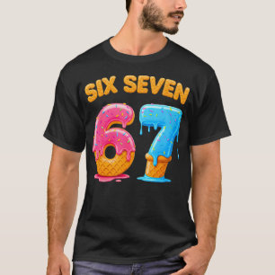 Camiseta Seis Siete Helado Goteo Gen Alpha Jerga 6 7 Tenden