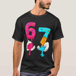 Camiseta Seis Siete Helado Goteo Meme 67 Divertido Gen Alph
