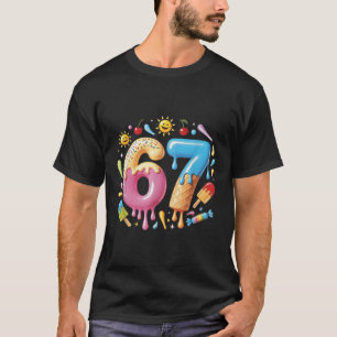 Camiseta Seis Siete Helado Goteo Meme Genial 67 Número Dive