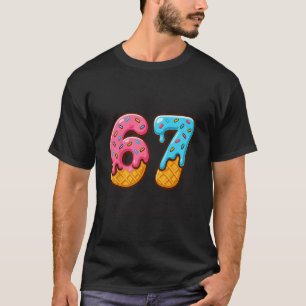 Camiseta Seis Siete Helado Goteo Meme Genial 67 Número Dive