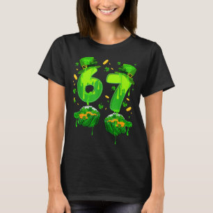 Camiseta Seis siete meme 67 día de San Patricio trébol