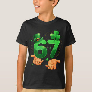 Camiseta Seis Siete Meme 67 Día de San Patricio Tréboles Ho