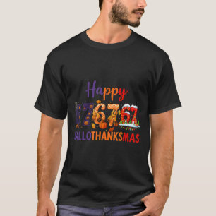 Camiseta Seis Siete Meme 67 Hallothanksmas Halloween Navida