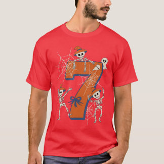 Camiseta Seis Siete Meme 6 7 Disfraz de Halloween Esqueleto
