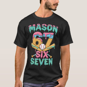 Camiseta Seis Siete Meme Mason Helado Goteo Divertido Béisb