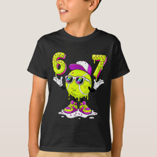 Camiseta Seis Siete Meme Tenis Helado Goteo 67 Para Niños B