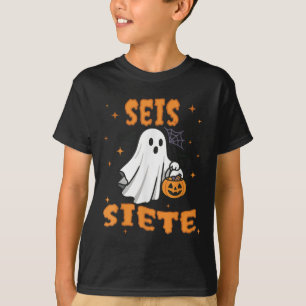 Camiseta Seis Siete Spanish Halloween 67 Niños Chicos Six S