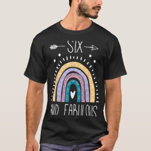 Camiseta Seis Y Fabulosos Chicas De Cumpleaños De 6 Años Ra