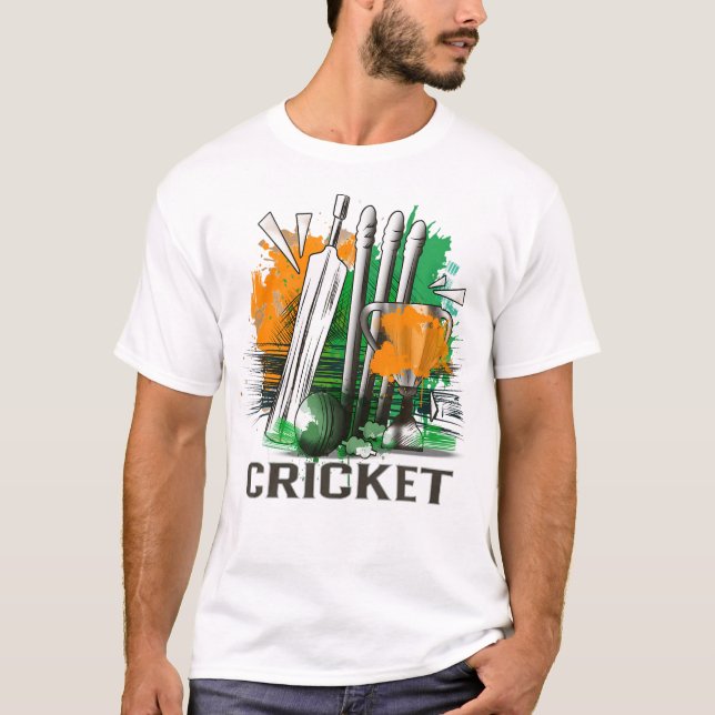 Camiseta Selección de fans del críquet de la India (Anverso)