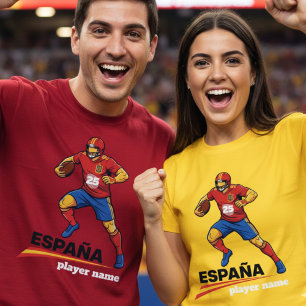 Camiseta Selección de Fútbol Americano de España Acción Din