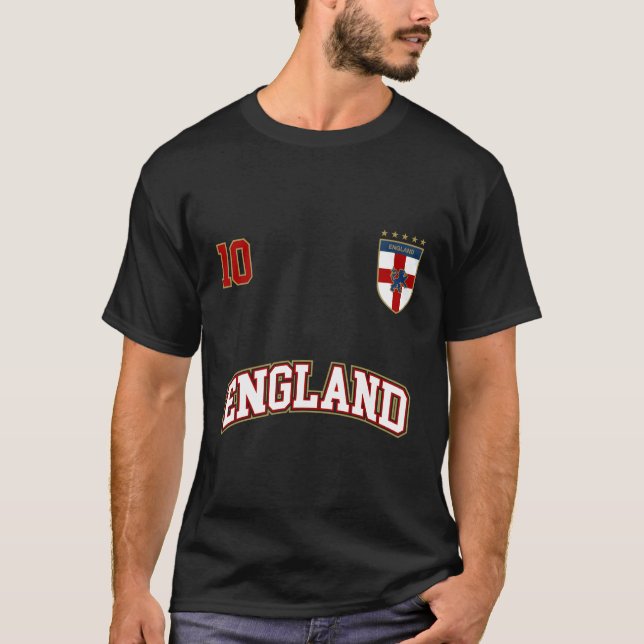 Camiseta Selección de fútbol de Inglaterra número 10 Socce  (Anverso)