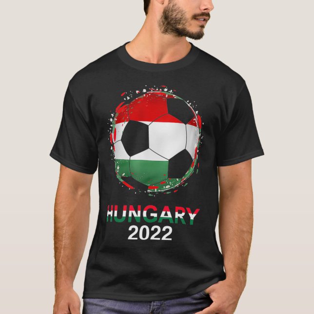 Camiseta Selección húngara de fútbol de bandera de Hungría  (Anverso)