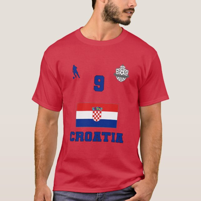 Camiseta Selección Nacional de Fútbol de Croacia #9 Camiset (Anverso)