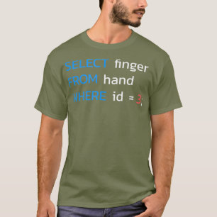 Camiseta SELECCIONAR el dedo DESDE la mano WHERE id 3 SQL