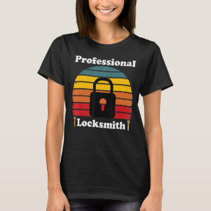 Camiseta Selector de bloqueo retro de locksmith profesional