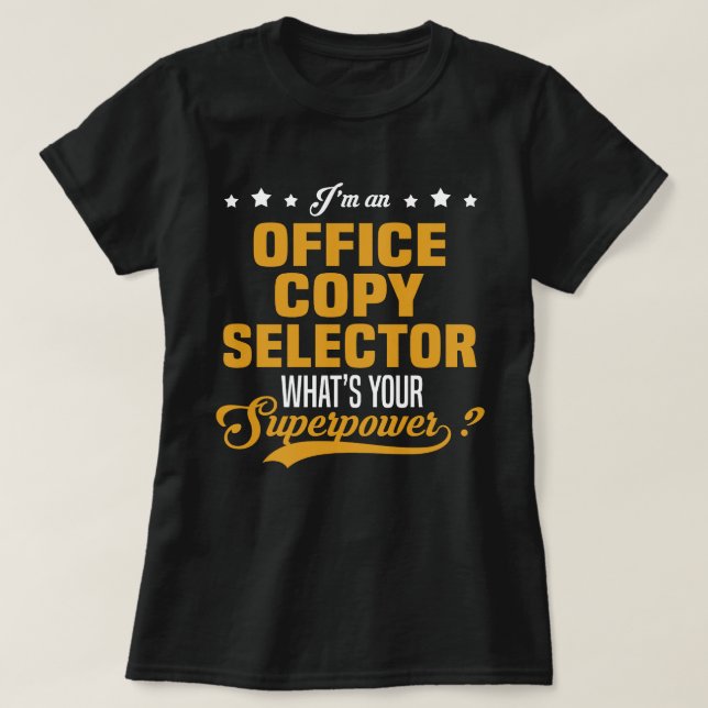 Camiseta Selector de copias de Office (Diseño del anverso)