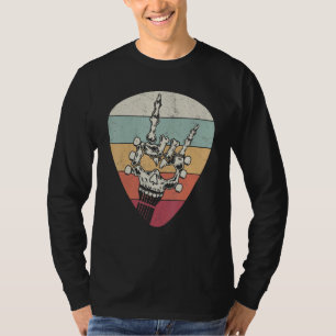 Camiseta Selector de guitarra vintage, cuernos de mano esqu
