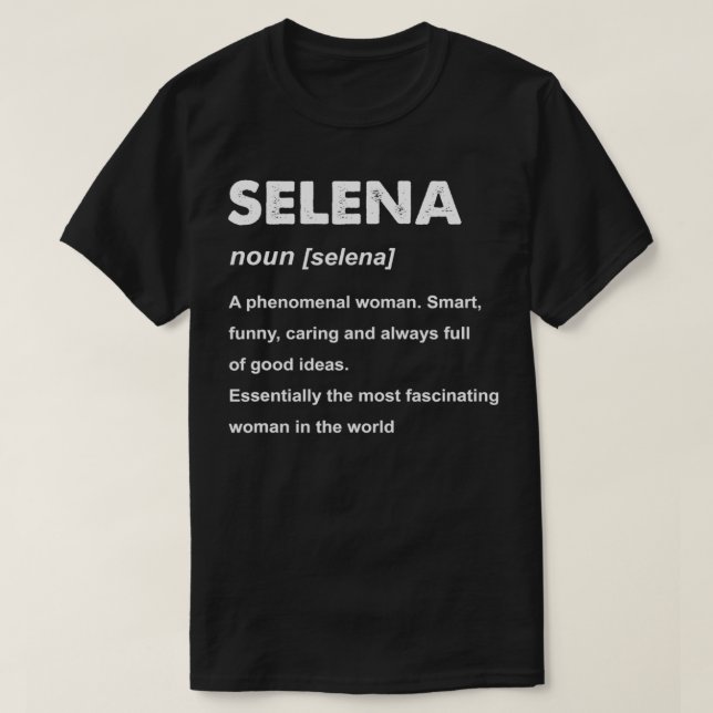 Camiseta Selena Nombre (Diseño del anverso)