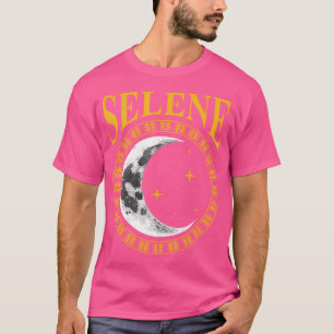 Camiseta Selene Luna Creciente Estrellas Espacio Astronomía