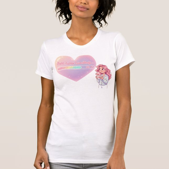 Camiseta Self-Love Loading – 80% and Rising - Self-Care (Anverso)