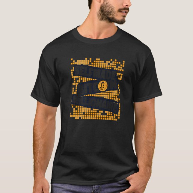 Camiseta Self made Bitcoin Millionaire Blockchain Crypto Bi (Anverso)