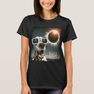 Camiseta Selfie Dalmacia Niños Hombres Eclipse Solar Perro