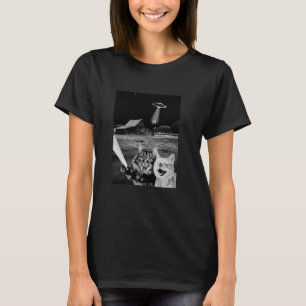 Camiseta Selfie de Abducción Alien u2013 Gato Divertido y O