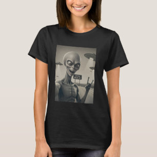 Camiseta Selfie de alien divertido OVNI Visita extraterrest