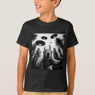 Camiseta Selfie de ardilla con ovni alienígena divertido pa
