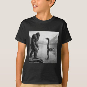 Camiseta Selfie de Bigfoot con regalos de monstruo del lago
