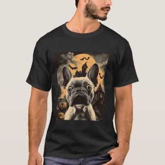 Camiseta Selfie de Bulldog francés con fantasmas bruja Hall