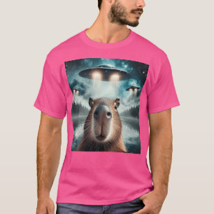Camiseta Selfie De Capibara Con Ufos