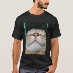 Camiseta Selfie de Cara de Gato Divertida
