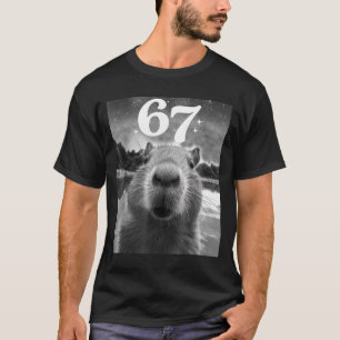 Camiseta Selfie de carpincho con 67 gráfico de meme capy pa