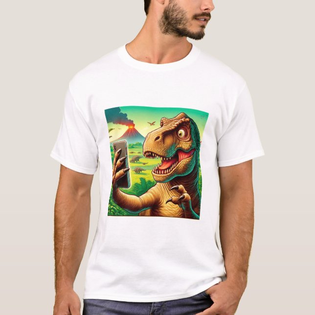Camiseta Selfie de dinosaurio - Funny Dinosaur Lover Appare (Anverso)