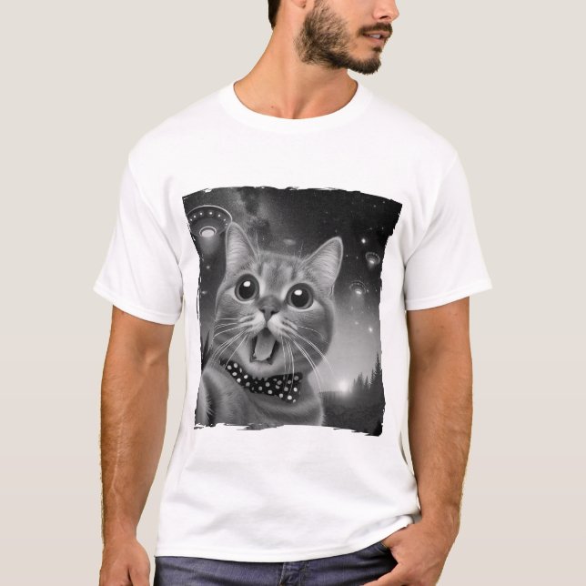 Camiseta Selfie de gato (Anverso)